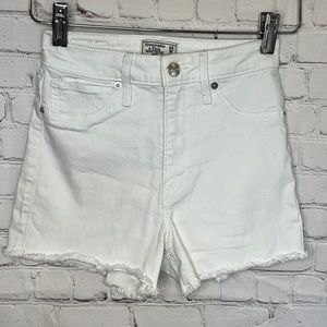 Abercrombie & Fitch Women's White Simone High Rise  Jean Shorts Size 24 / 00